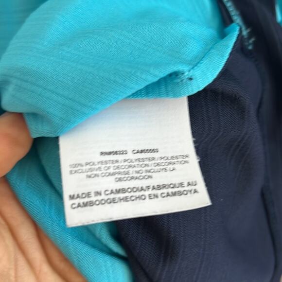 Nike Tiger Woods Collection Polo Dri Fit Contrasting Blue Large - Picture 6 of 7